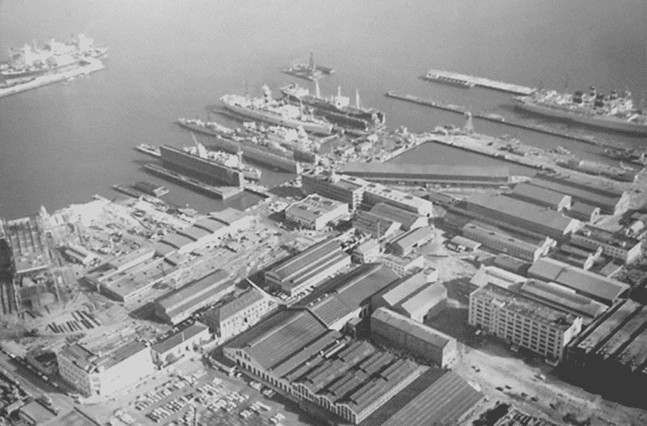 Bethlehem Shipyard aerial view