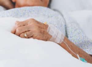 Woman with mesothelioma